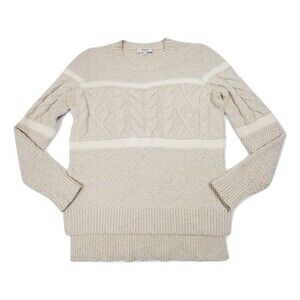 Madewell Patternstorm Cable Knit Pullover Sweater Women's Small Beige